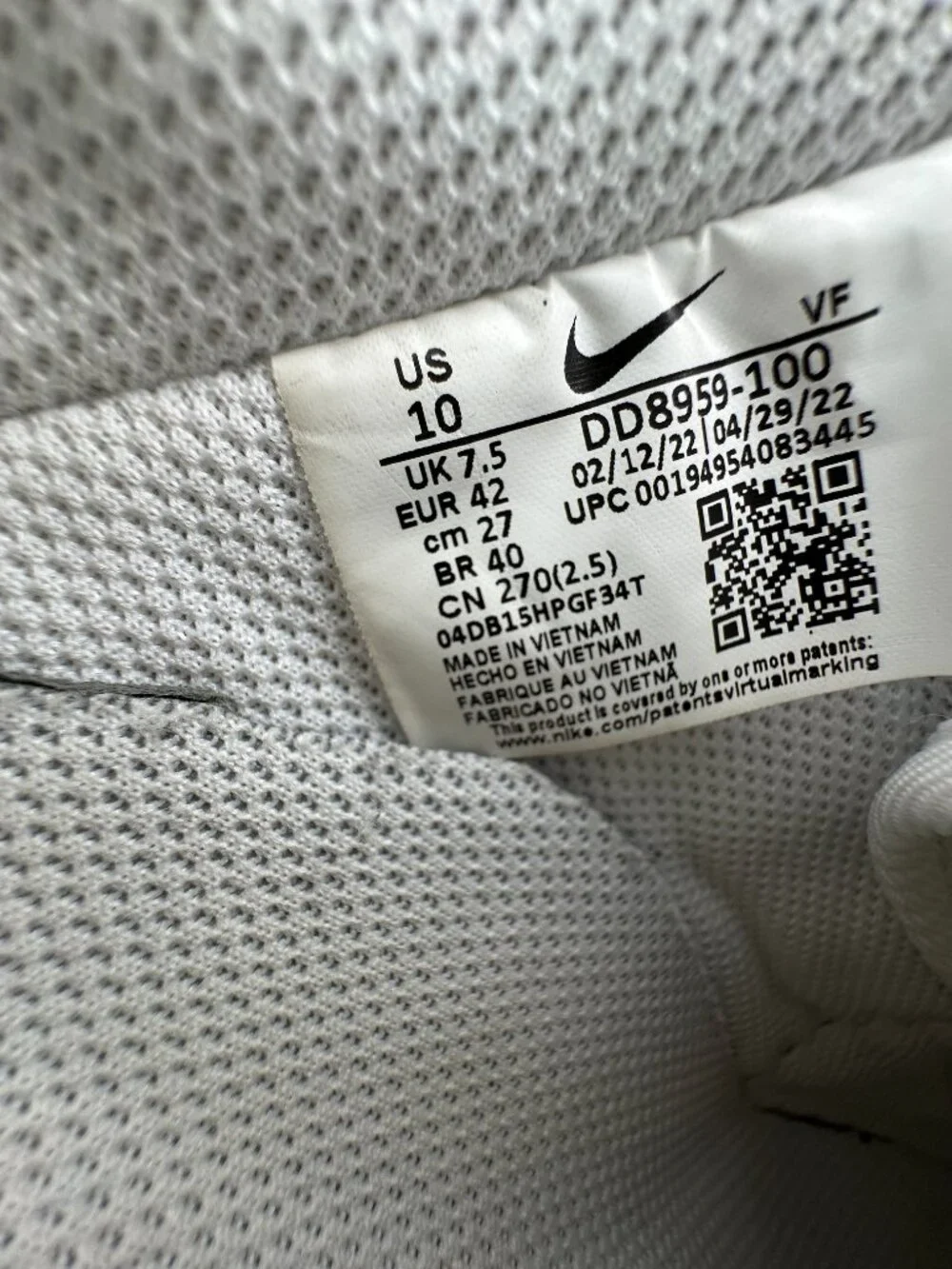 Nike AF1 Air Force 1 '07 LE Low Women's Basketball Shoes White/White Size 10